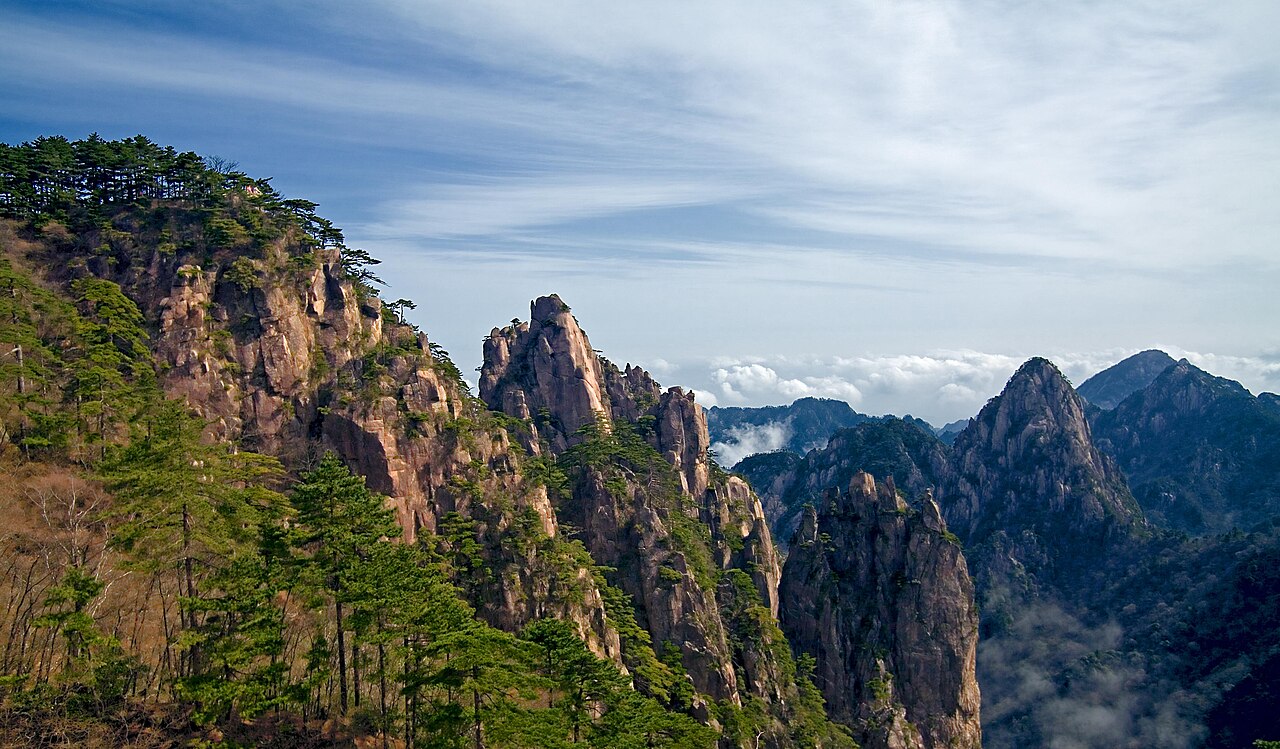 黄山山景全景图