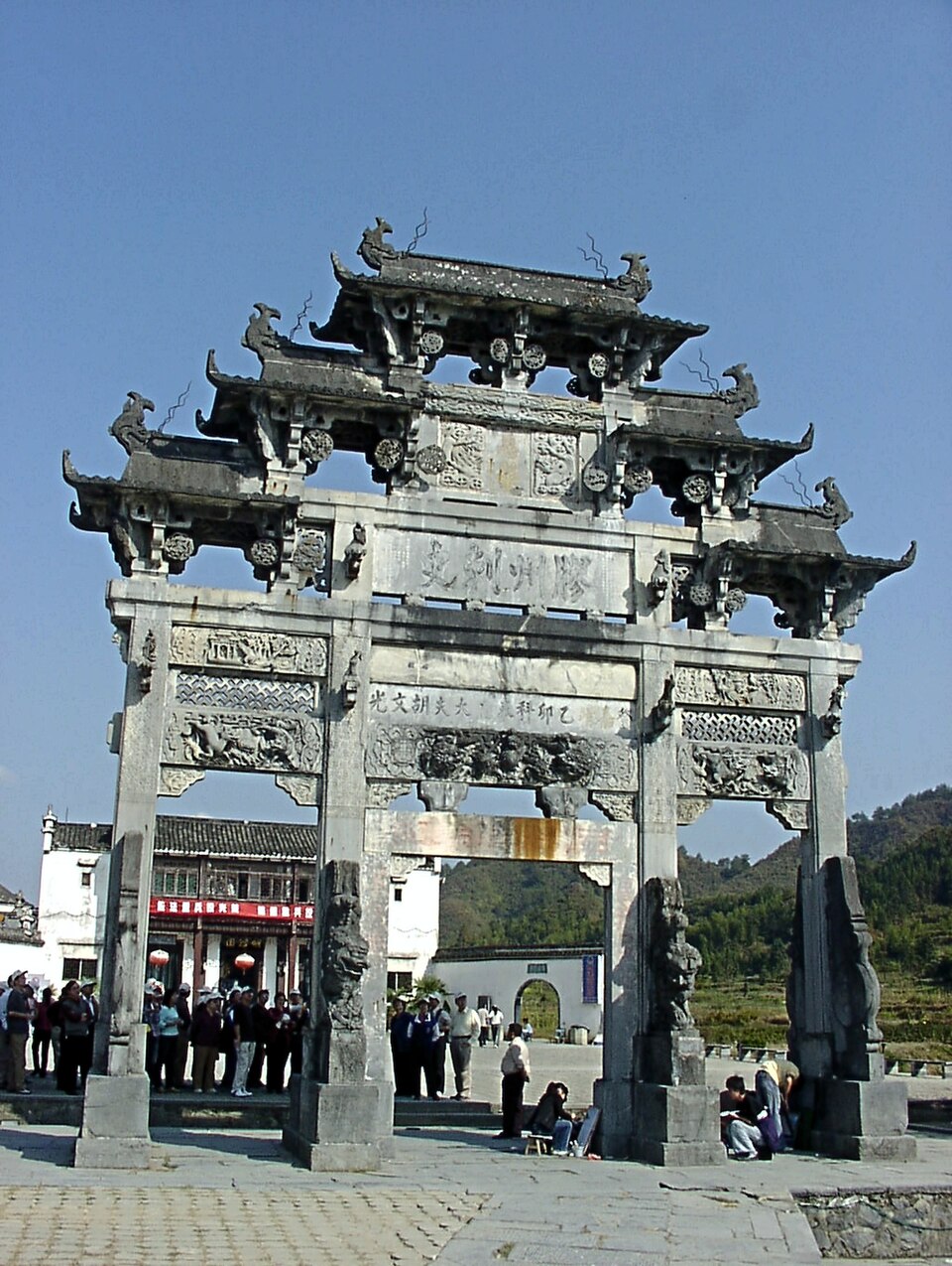 西递古村图
